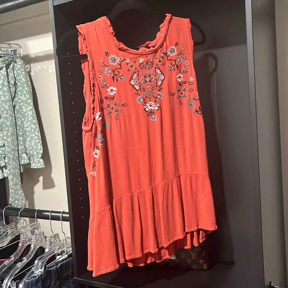 A sleeveless blouse